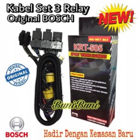 Kabel Relay BOSCH Untuk Lampu H4 Mobil 3 Relay Lampu mobil Original Penerang lampu mobil