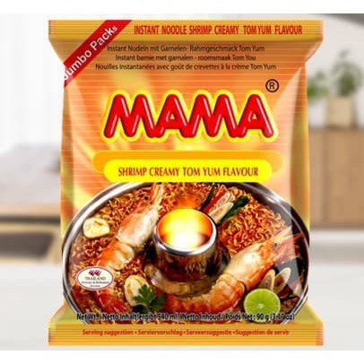 Mie instan MAMA Shrimp Tom Yum CREAMY 90g Thailand Kuah Santan