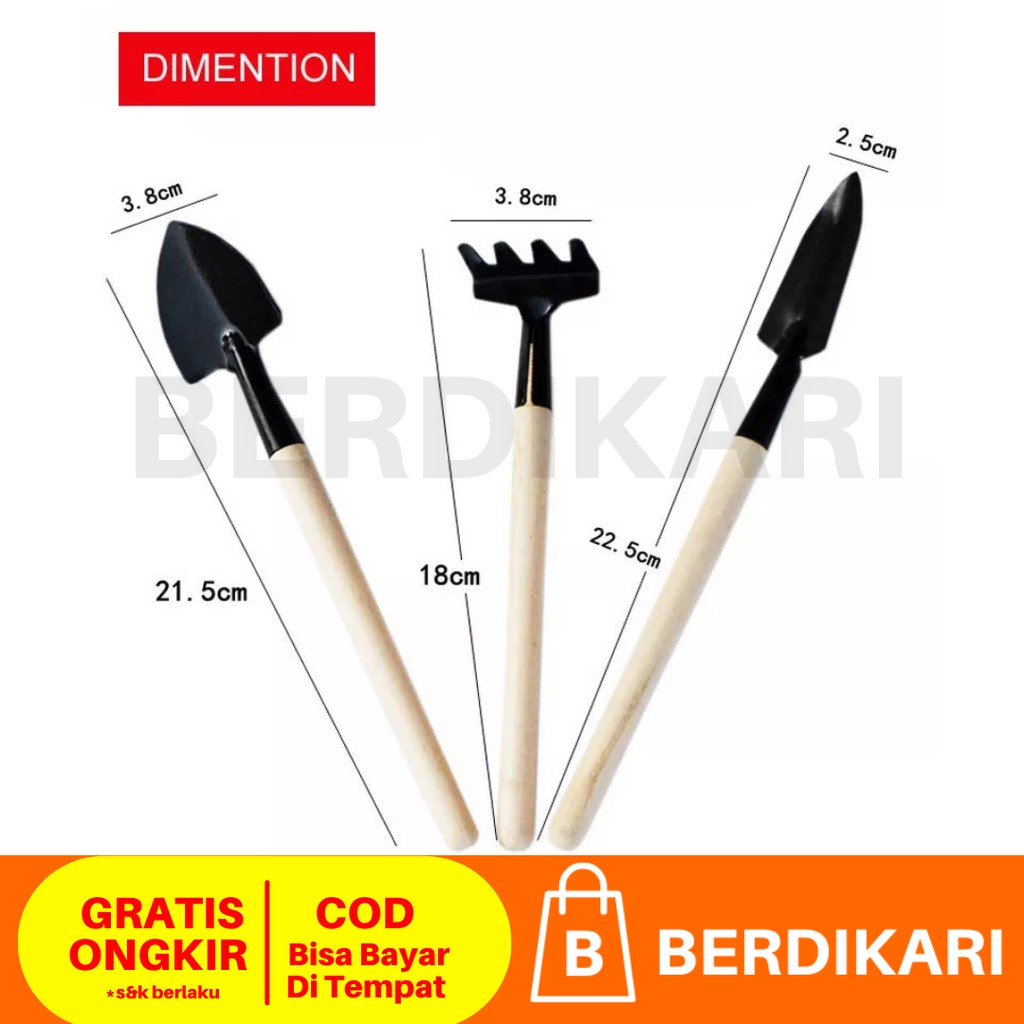 Alat Berkebun 3 in 1 / Sekop Mini / Cangkul Mini