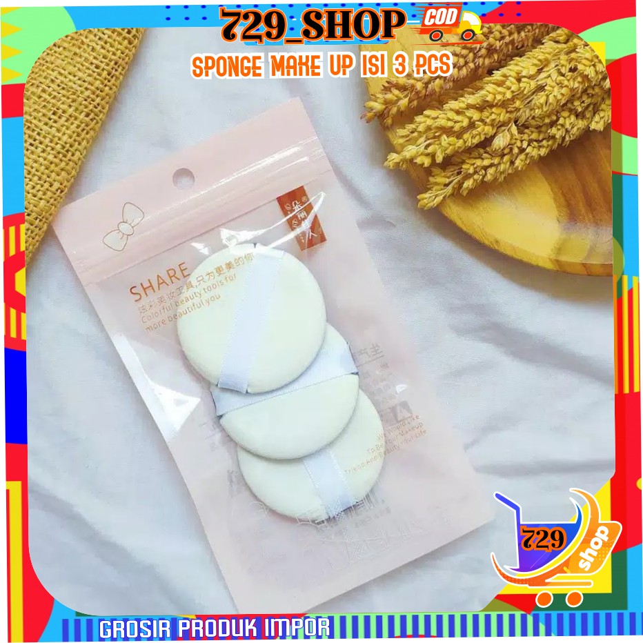 isi 1 &amp; 2 dan 3 Pcs SPONGE MAKE UP FUSHION KOREAN STYLE PREMIUM BEST SELLER