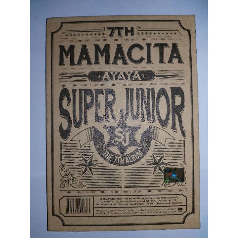 Album Only Super Junior Mamacita Ver. B & Album Only Time Slip Ryeowook Ver.
