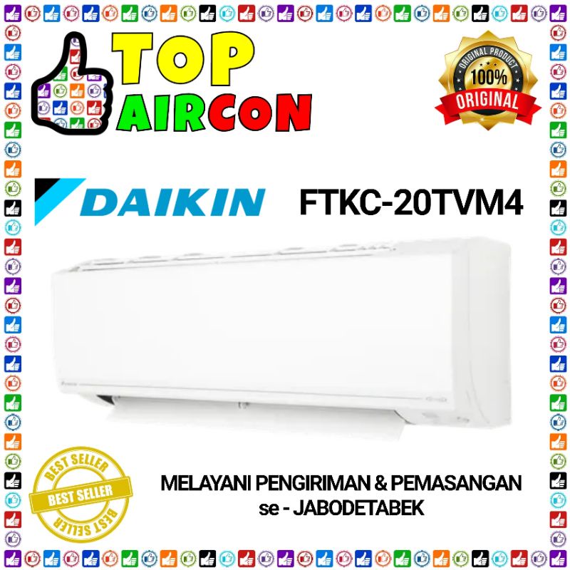 AC DAIKIN FTKC 20 3/4 PK STAR INVERTER + PASANG INSTALASI