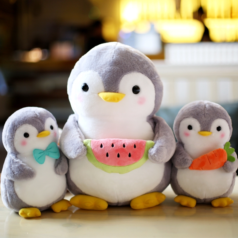 Versi Korea Lucu Buah Holding Boneka Penguin Dan Sayuran Simulasi Mainan Mewah Penguin Bantal Kain K Shopee Indonesia