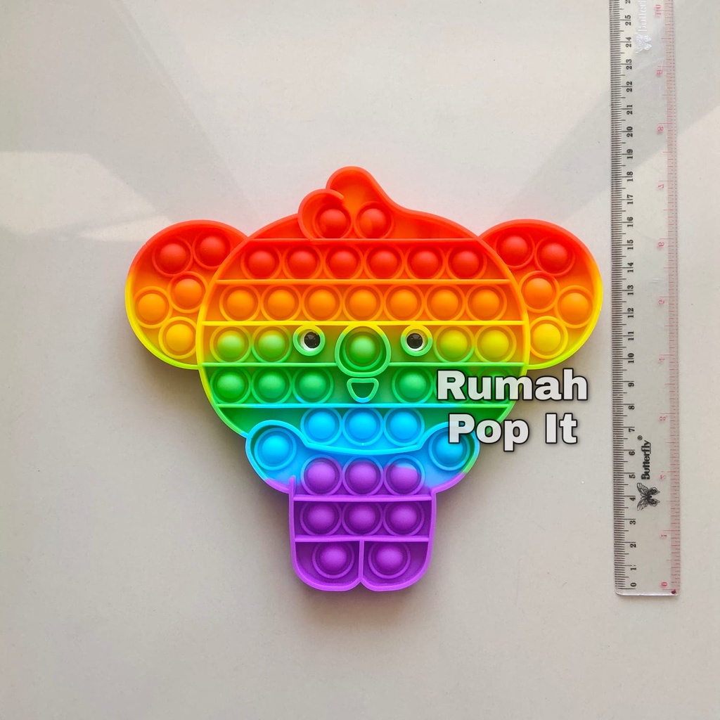 Pop It Fidget Toys BT21 KOYA RAINBOW / Fidget Pop It Squishy / Mainan Pop It BTS RM