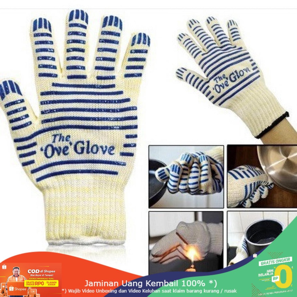 (BISA COD) RVOSTR OVE Sarung Tangan Oven Masak Heat Resistant Oven Gloves - 540F