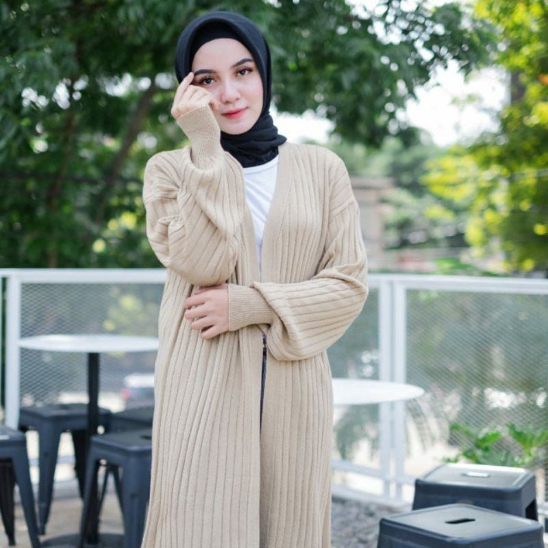 Cardigan Rajut Panjang Long Balony Outwear Korean Style