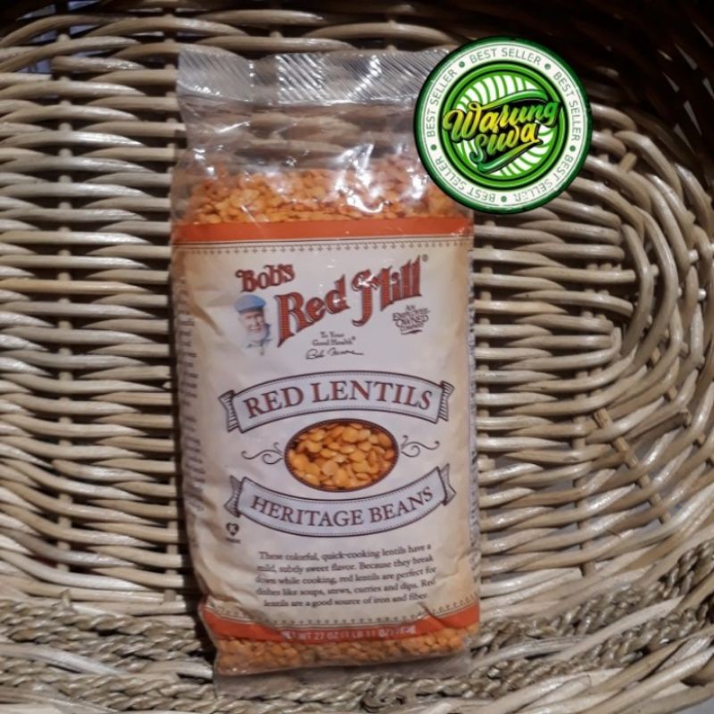

Bob's red mill red lentils heritage beans 765 gram