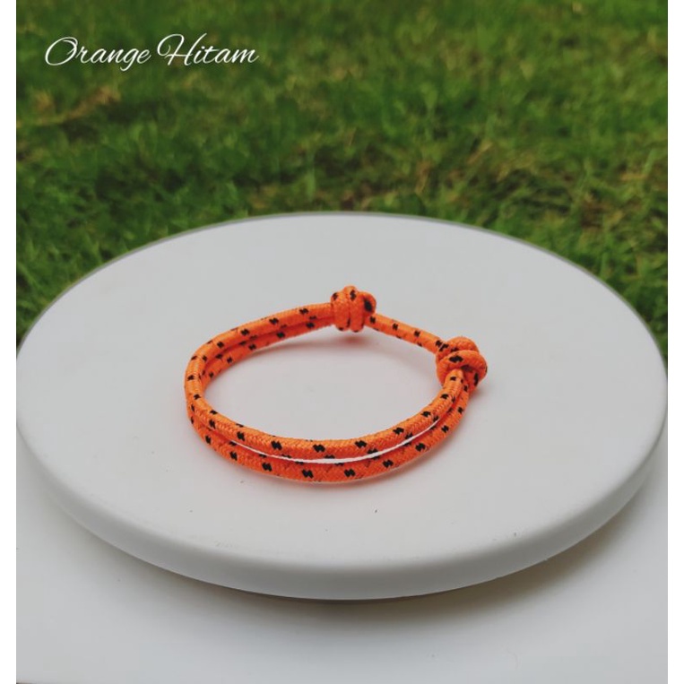 Gelang Simple 3MM Hitam Motif Banyak Pilihan Warna