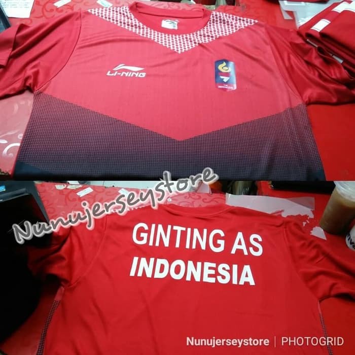NJSTO104 JERSEY TIMNAS INDONESIA BADMINTON HOME 2020 BULU TANGKIS GO+GINTING