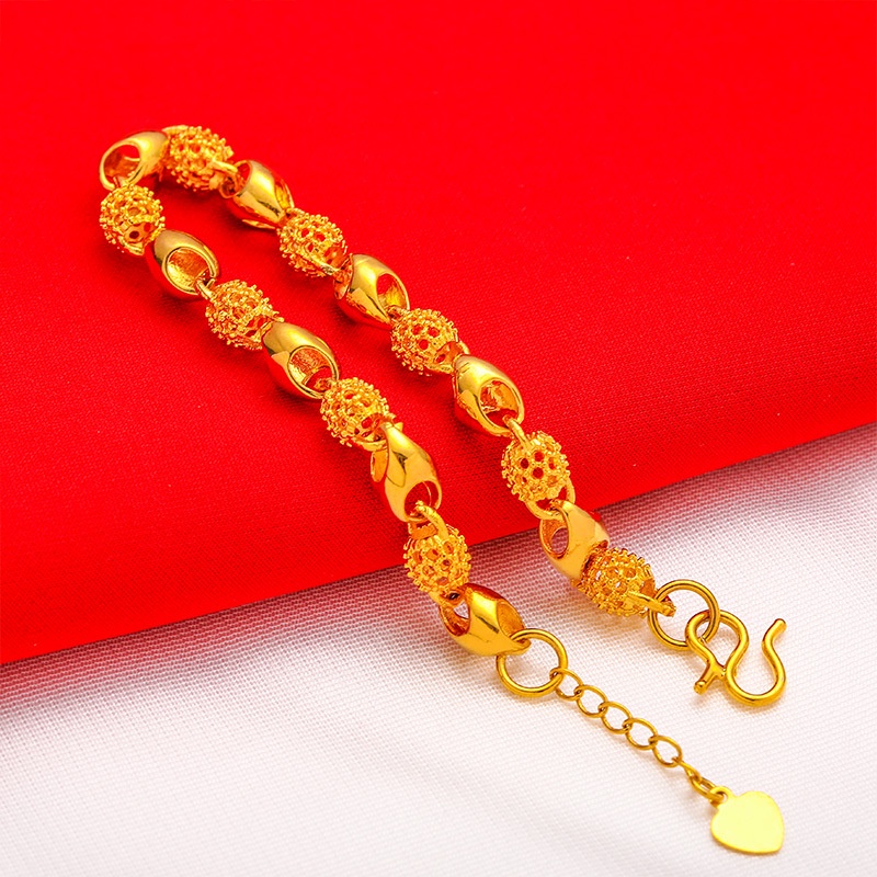 Gelang Lapis Emas 24K Model Hollow Untuk Wanita