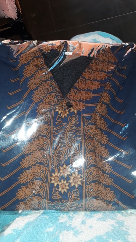 Ayam Batik Dongker Kemeja Batik Pria Full Furing Katun Sragenan