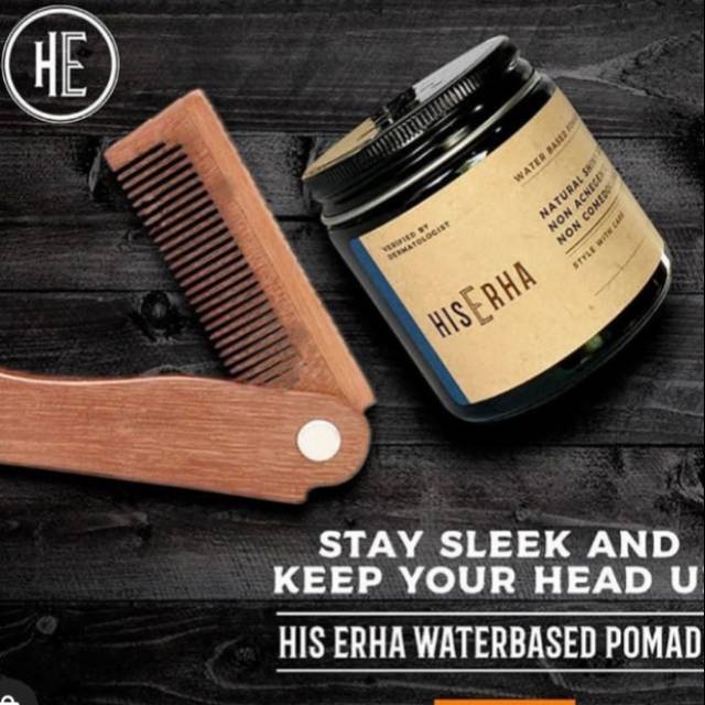 HIS ERHA Water Based Pomade - Hair Styling / Wax Rambut Tampak Basah-5