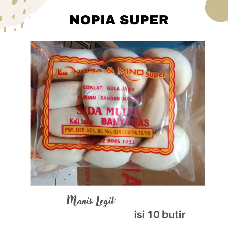 

NOPIA SUPER Isi 10 pcs | KHAS BANYUMAS | HARGA TERJANGKAU | FREE GIFT MIN. BELANJA 30K (all item)