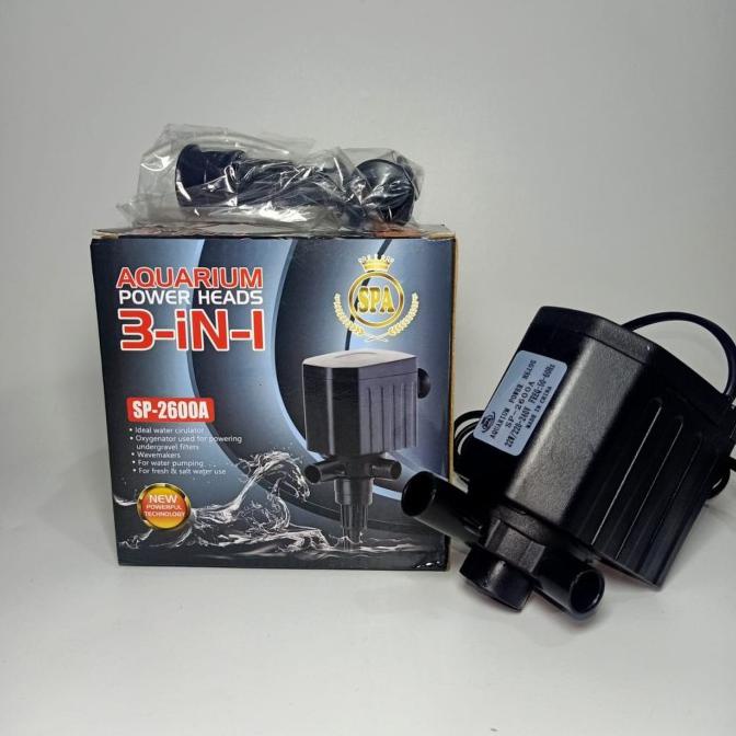 HOTSALE Aquarium Power Heads 3in1 SP-2600A SPA Pompa Air Celup Aquarium - Hitam