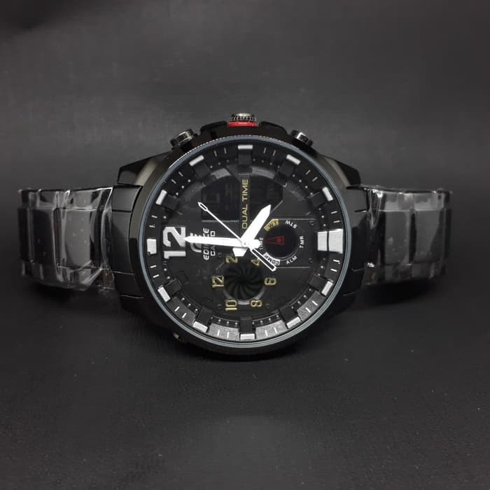 TERMURAH casio edifice efa 133 hitam gold rantai hitam Limited