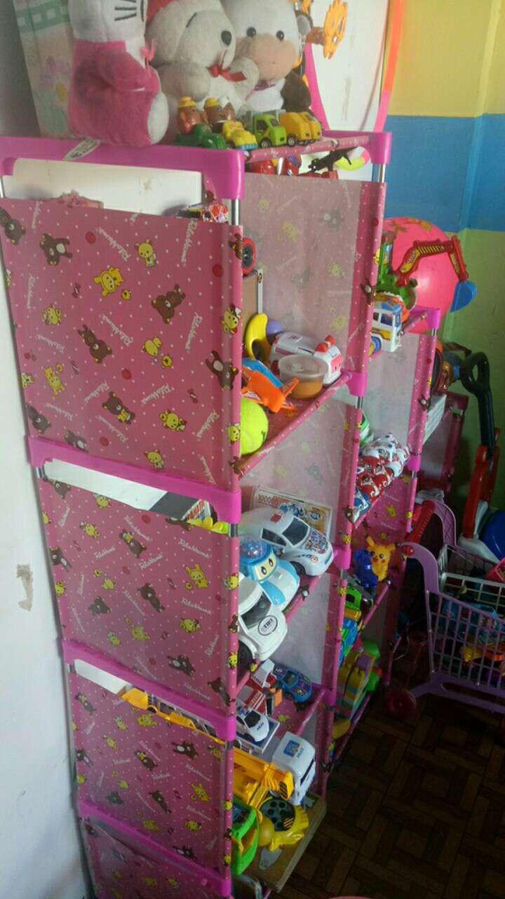 Rak Buku Minimalis 3 Sisi Rak Portable Serbaguna Rak Multifungsi