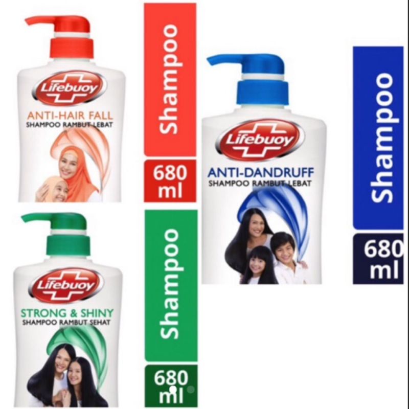 Lifebuoy Shampoo Anti Dandruff/Stong&amp;Shiny/Anti Hairfall 680ml