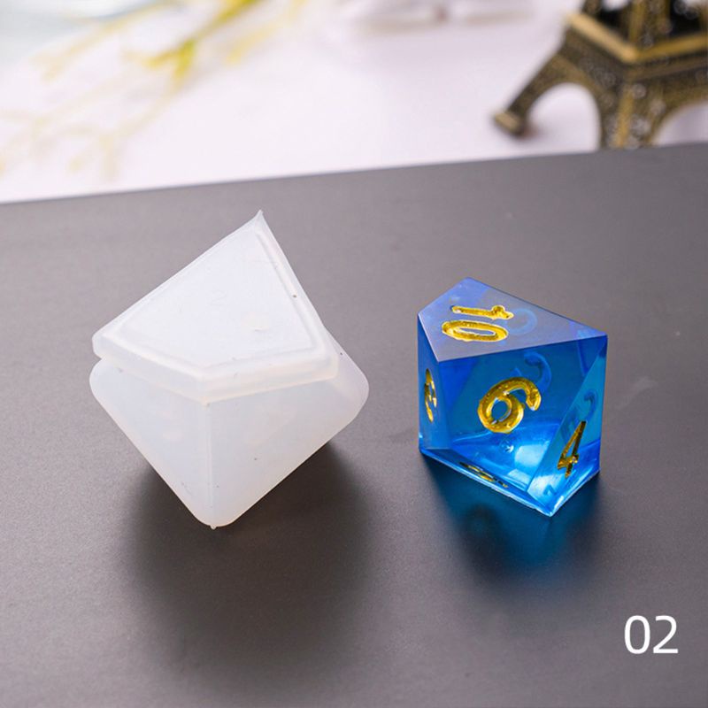 SIY  Dice Fillet Square Triangle Dice Mold Dice Digital Game Silicone Mould