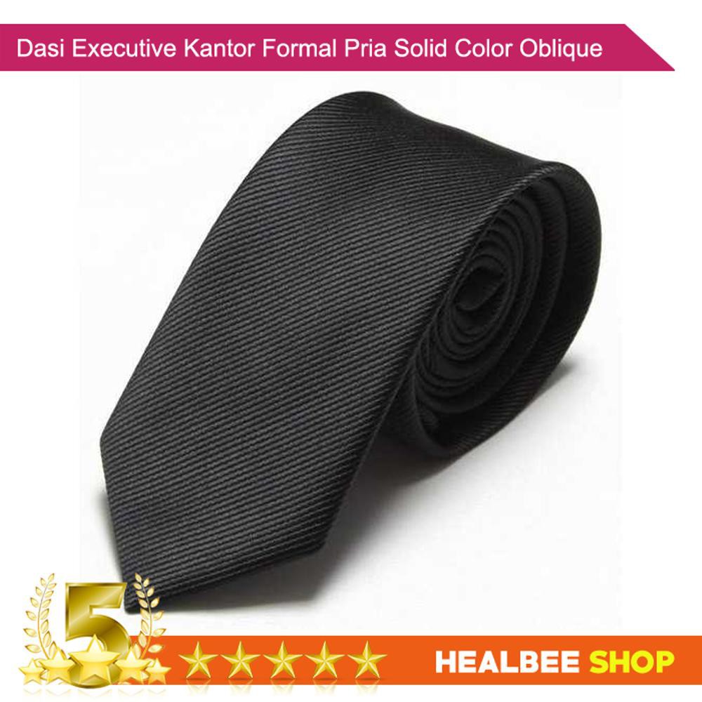 Dijual HLS Dasi Executive Kantor Formal Pria Solid Color Oblique Berkualitas