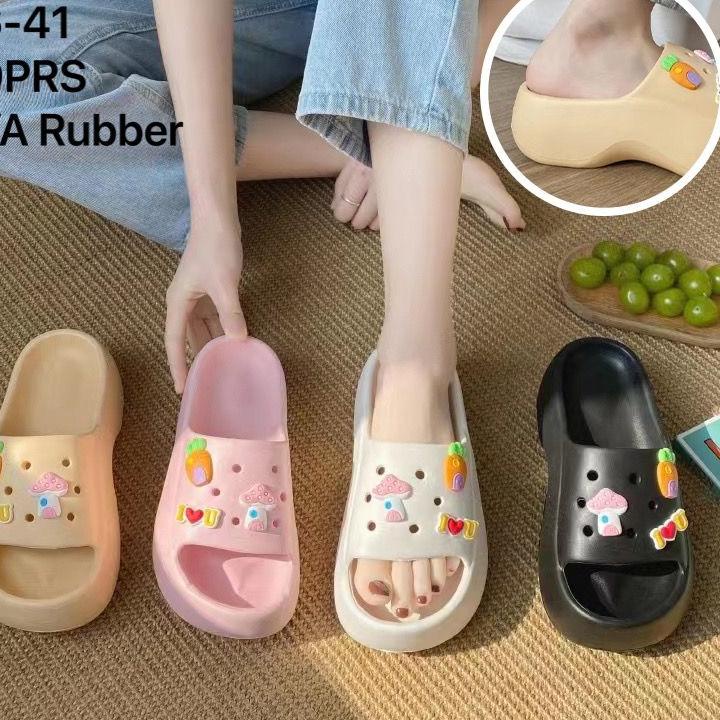 Bagus Dipakai.. Sandal Selop Wedges Candy Sandal Viral Tiktok Para Artis 7002 Sandal Fuji