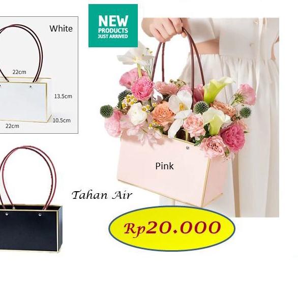 

➴ Gold list rectangle bag - kantong bunga tahan air - vas bunga - barang florist 1543C ✶