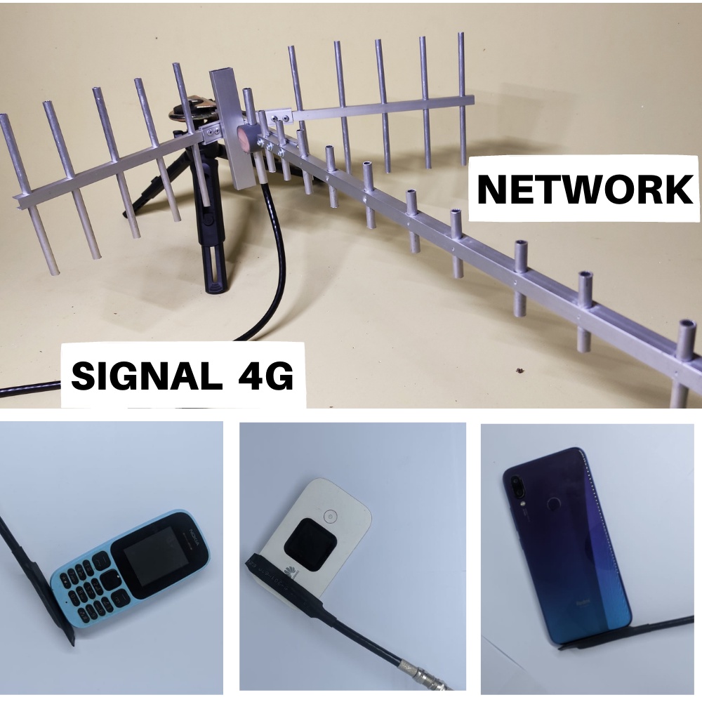 Antena jaringan/sinyal 4G 3G hp/modem/mifi KABEL 15 M/antena yagi 12 ELEMEN INDUKSI UNIVERSAL