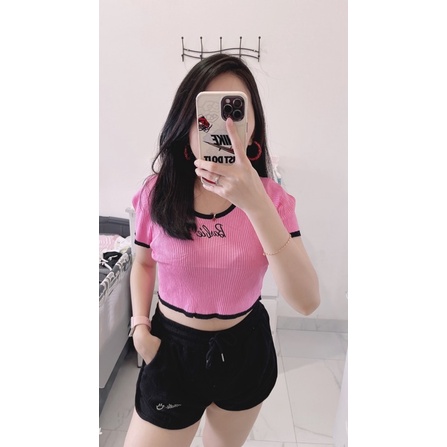 croptop knit barbie import.croptop rajut barbie wanita import murah. atasan crop barbie import murah