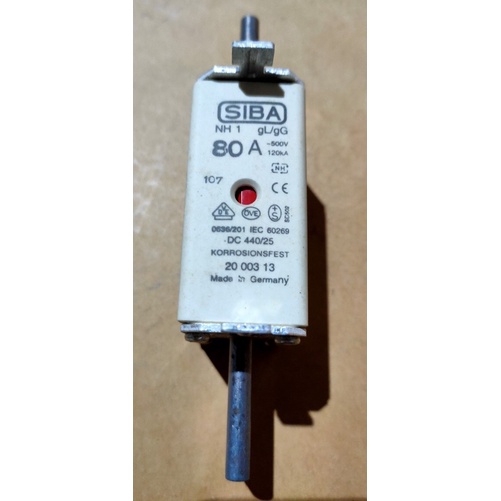 SIBA FUSE NH0 80A - BLADE FUSE NH 0 80A 500V