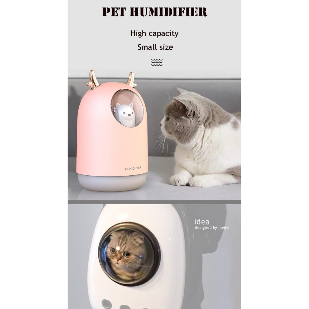 HUMIDIFIER ULTRASONIC DIFFUSER AROMATHERAPY M106 PELEMBAB UDARA AROMTERAPI MOTIF BERUANG CUTE LUCU UNIK 300ML