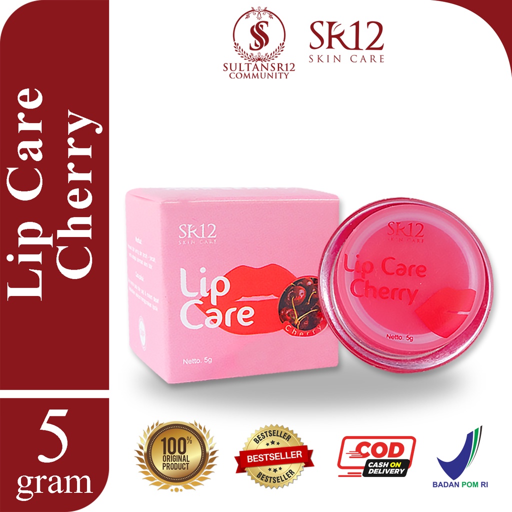 Lipcare SR12 Lip Balm Pelembab Bibir Alami Aman Halal BPOM