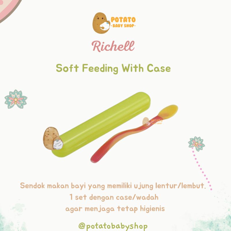 Richell Soft Feeding Spoon With Case