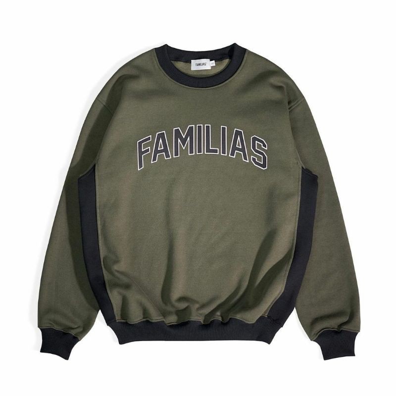 FAMILIAS | GAIL CREWNECK | BLACK - OLIVE | ORIGINAL PRODUCT ✅
