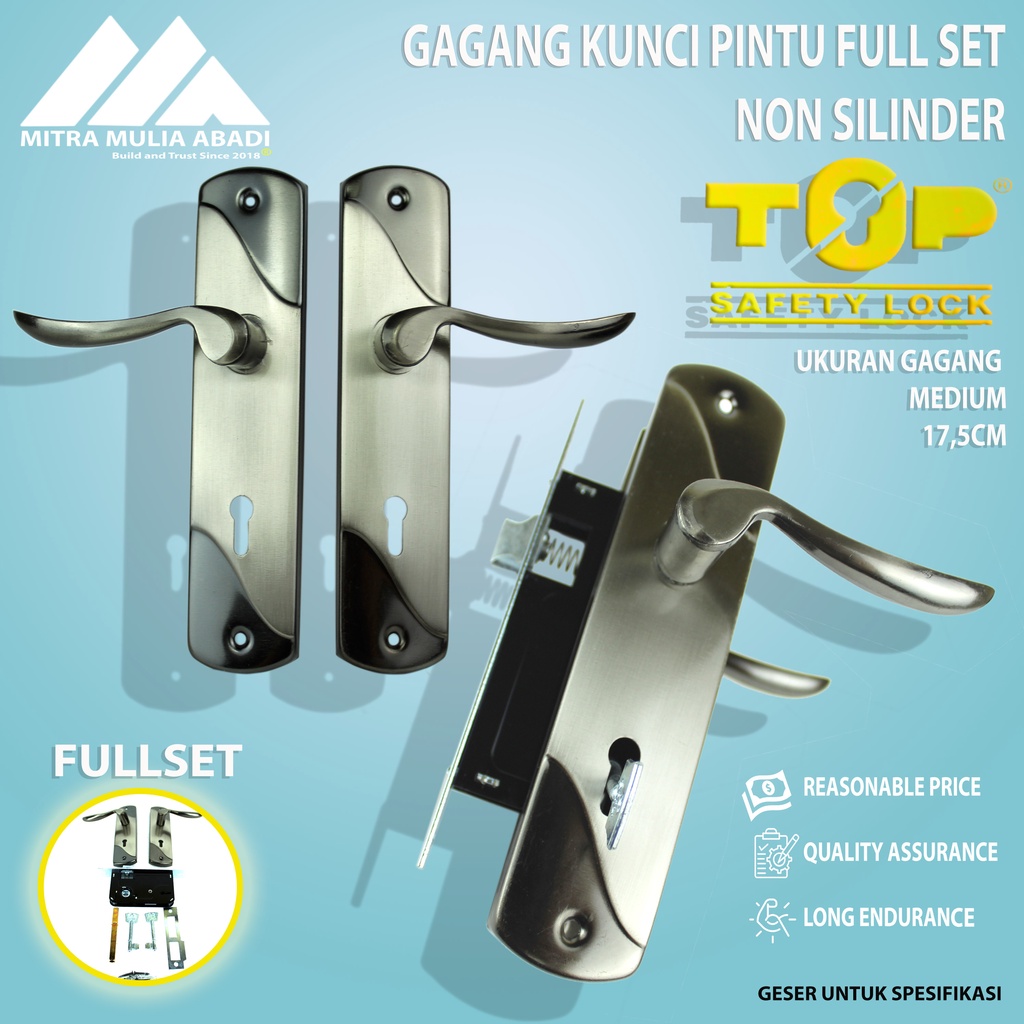 Gagang Kunci Pintu/ Kunci Full Set Medium Classic 17cm Tarikan Kunci