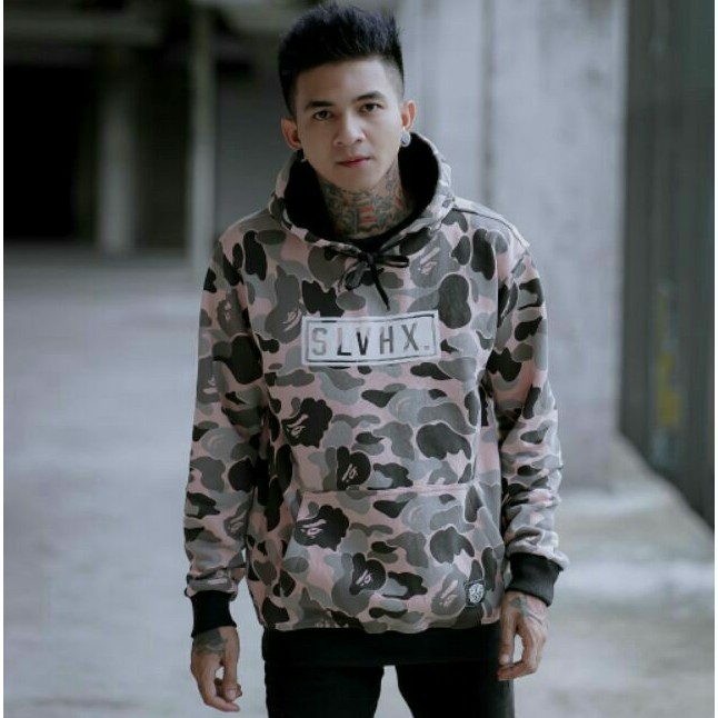 Sweater Salviohexia Camo Sweater Hoodie Loreng Sweater Salvio Slvhx