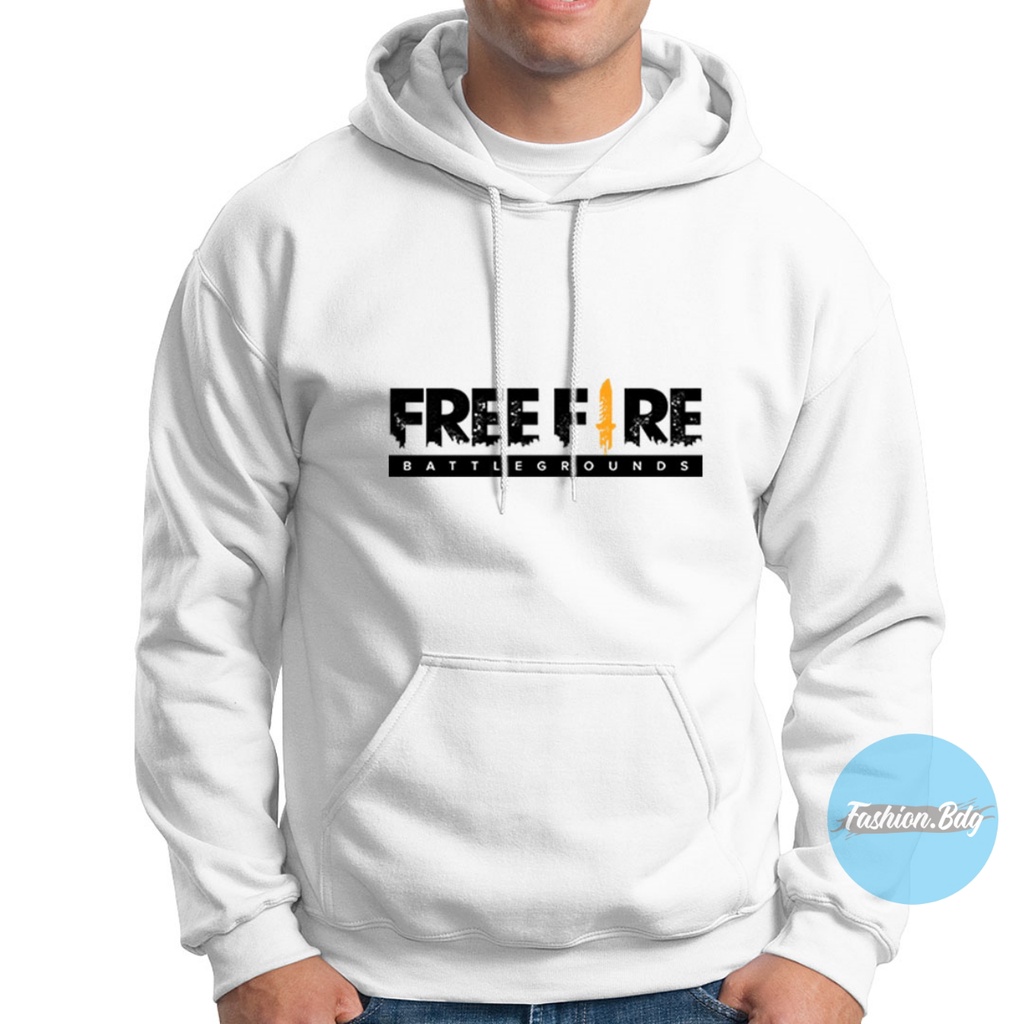 JAKET SWEATER PRIA FREE FIRE FF HOODIE BAHAN FLEECE TEBAL TERLARIS