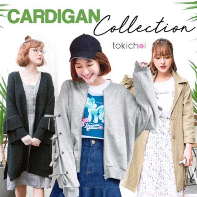 Cardigan knit rajut loose fit oversized oversize outer import twin bell sleeves all size BLACK only