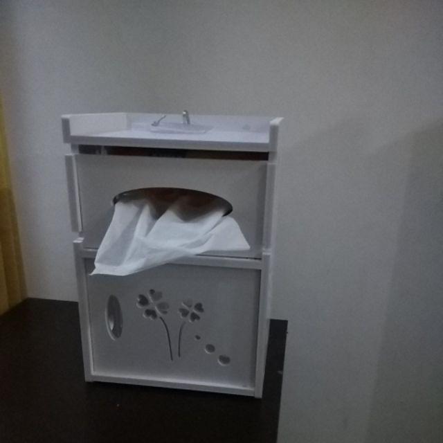 Je Rak Dinding Kamar Mandi Dw15 Rak Toilet Tempat Tissue Kosmetik Organizer