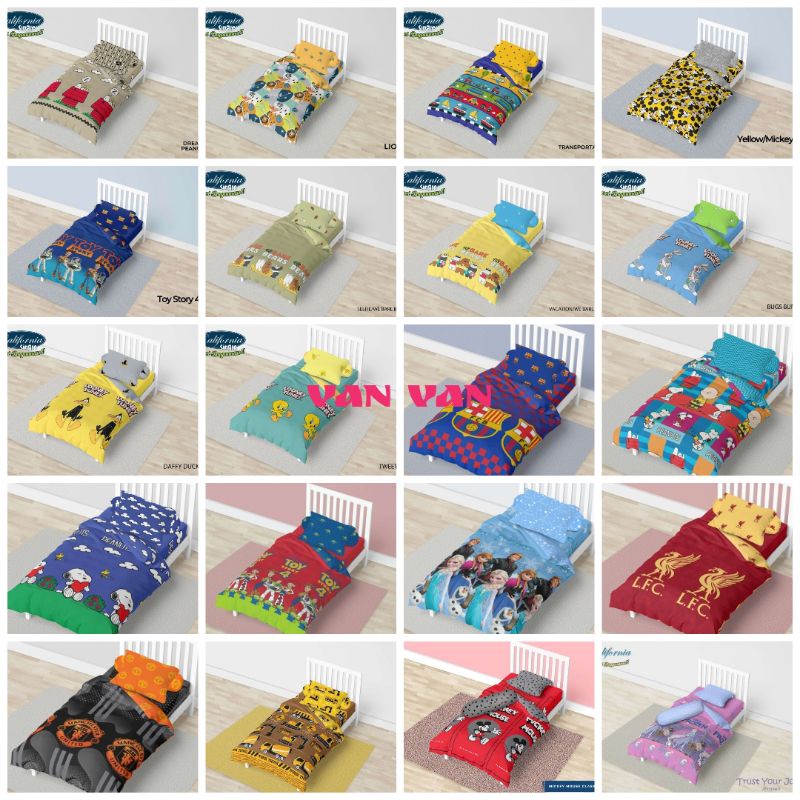 Sprei california 100x200 super single