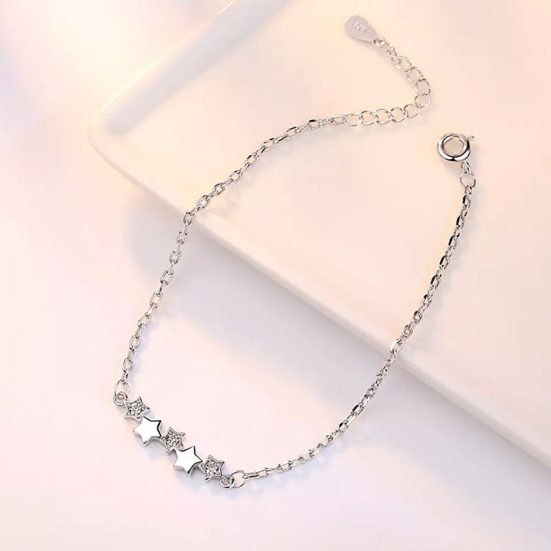 GELANG STAR 925 STERLING SILVER IMPORT KUALITAS TINGGI