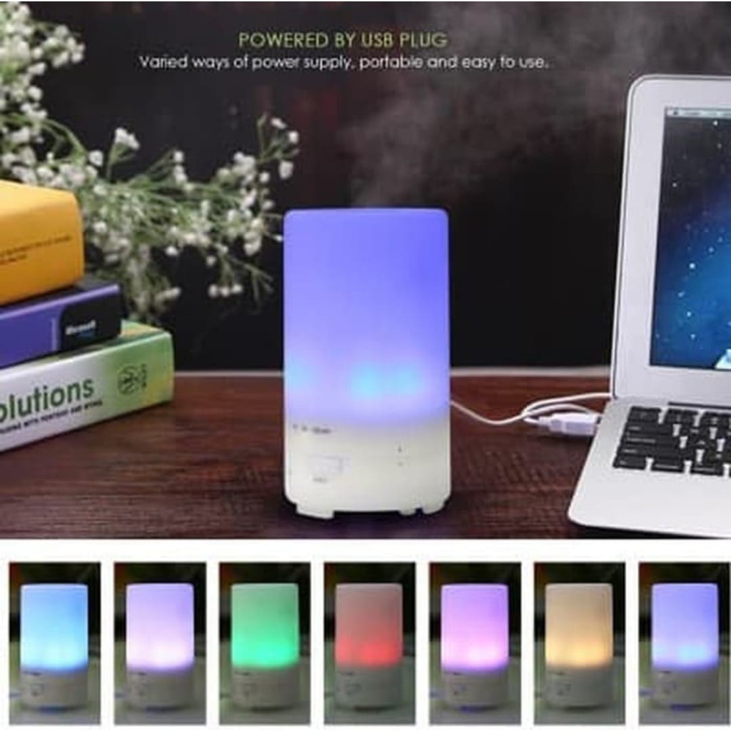 Diffuser oil 7 colour led warna warni / Humidifier - Pelembab udara ruangan