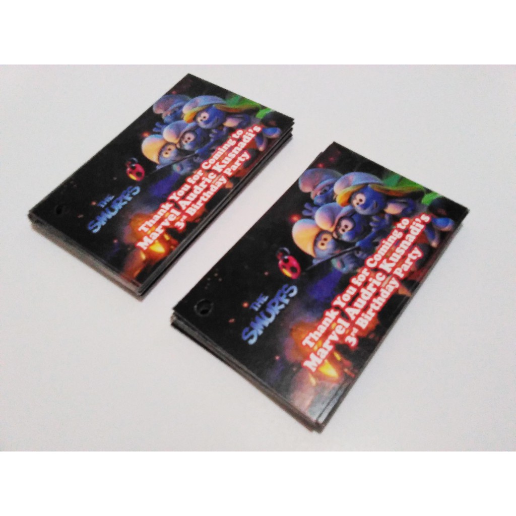 

Smurf Thank you Card Perlengkapan Ulang Tahun