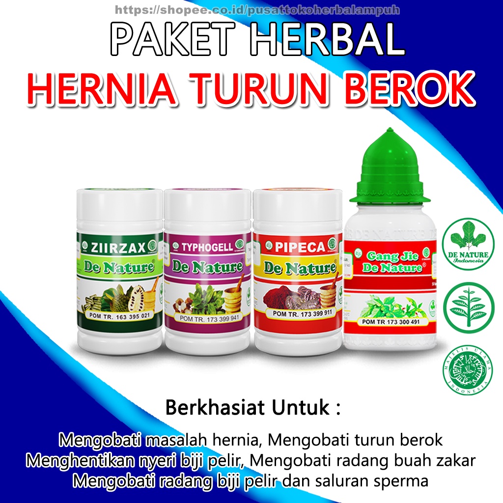 Paket LENGKAP Obat Hernia Turun Berok Asli De Nature Obat Hernia Alami Herbal Untuk Menyembuhkan Tur