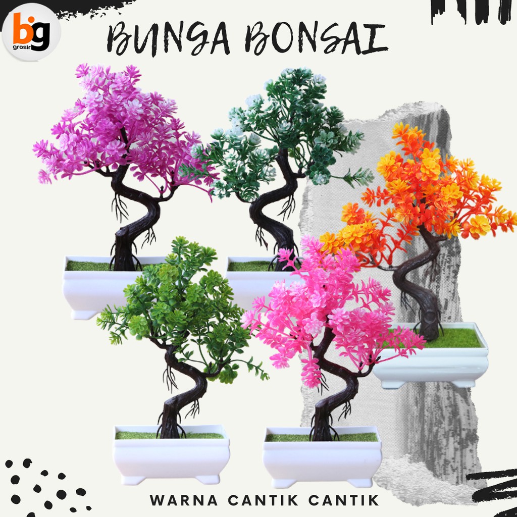 BG / COD / Ornamen Tanaman Pohon Bonsai Flower Pot Vas Bunga plastik Buatan Hias Dekorasi / PBP04-8