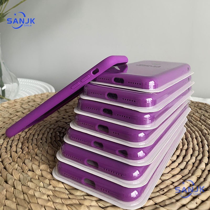 Soft case Bahan Silikon Warna Ungu Untuk iPSE2 11 IP11 Pro Max iP 6s 7P 8 Plus