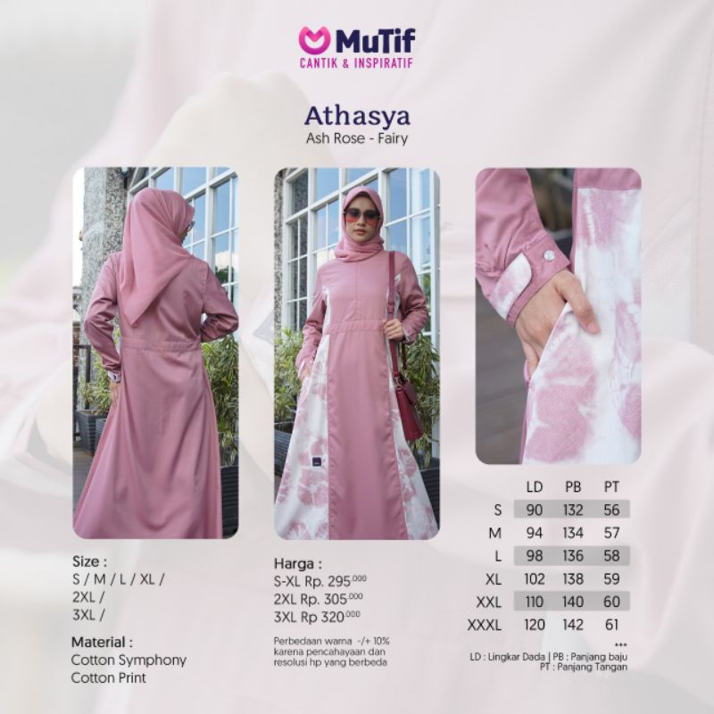 GAMIS MUTIF ATHASYA ASH ROSE FAIRY ATASHA