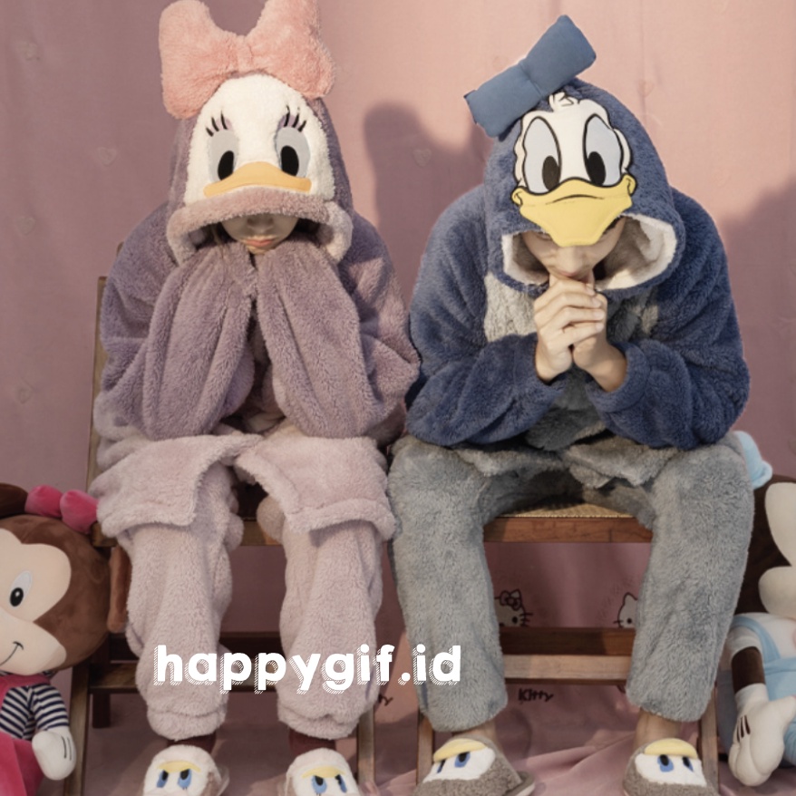 DONALD DAISY KOSTUM ONESIE BAJU TIDUR DASTER PIYAMA KIGURUMI