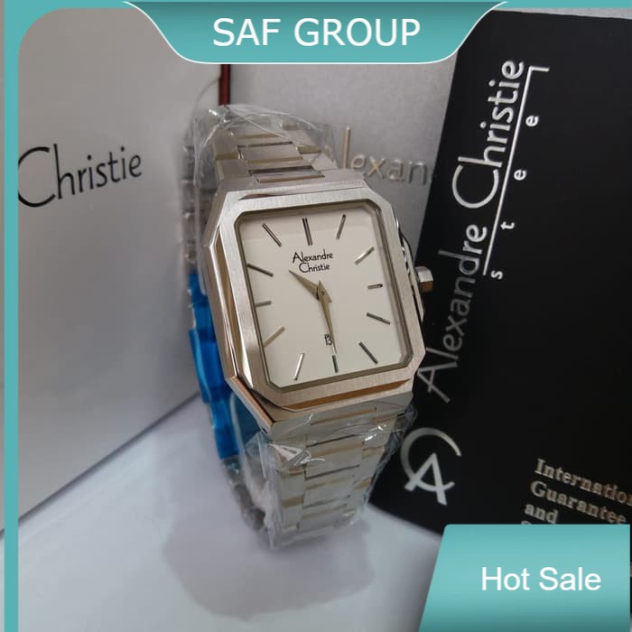 JAM TANGAN WANITA ALEXANDRE CHRISTIE AC 8601 / AC8601 SILVER WHITE ORIGINAL by plp