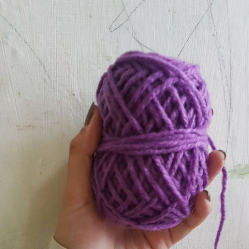 topi kucing rajut handmade-ungu