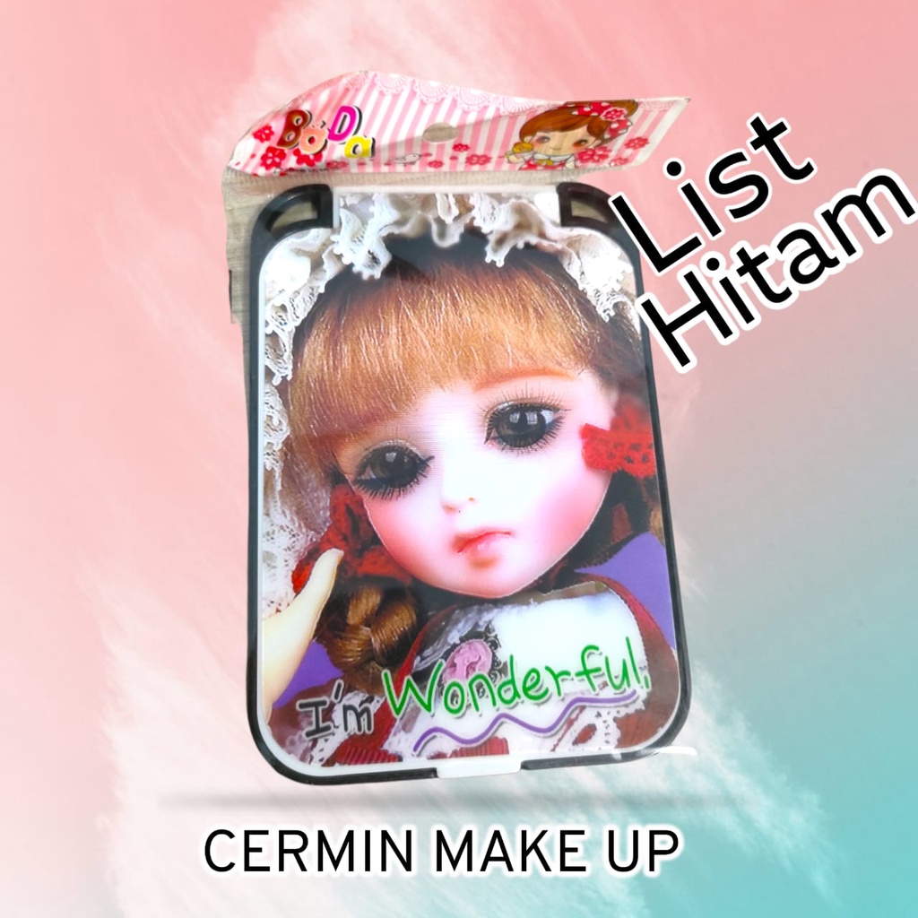 Cermin Lipat  Make up Kaca Rias Mini Karakter Lucu Import Premium