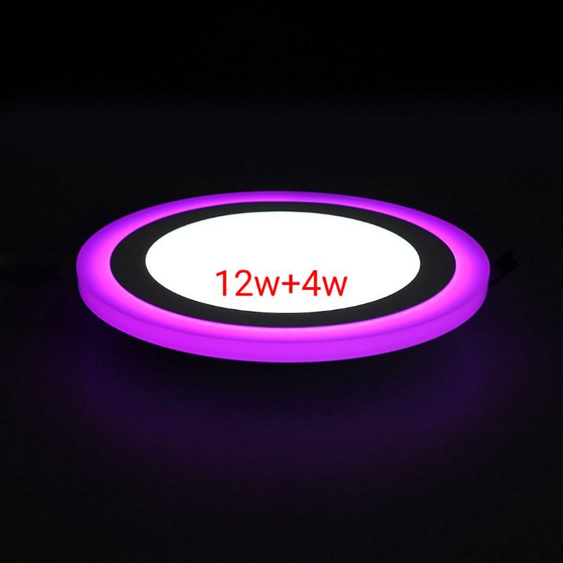 Panel Led 2 Warna 12 wt Putih+pink/putih+biru/putih+kuning/ Inbow /led   down light